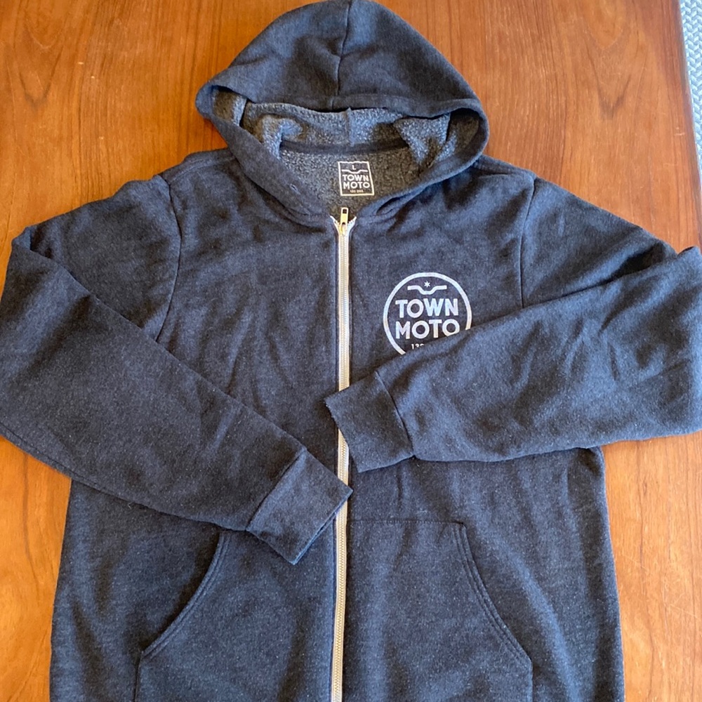 Town Moto Light fleece zip up hoodie! Large